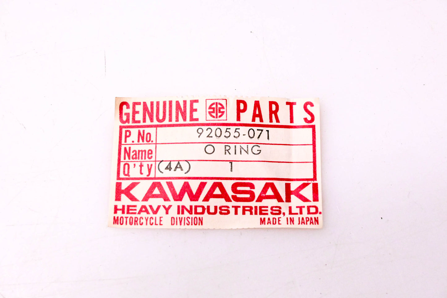 New OEM Kawasaki 92055-071 Cylinder Base Gasket O-Ring NOS