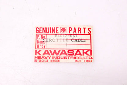 New OEM Kawasaki 54012-061 Control Cable NOS