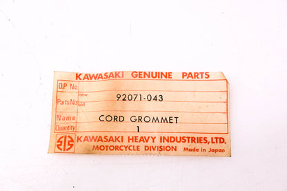 New OEM Kawasaki 92071-043 Tension Cord Grommet NOS