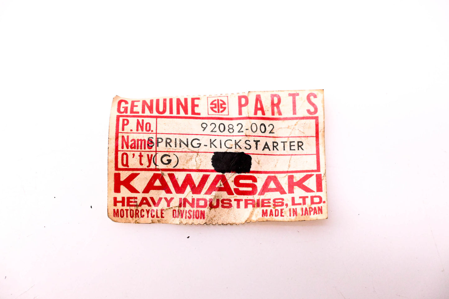 New OEM Kawasaki 92082-002 Kickstarter Spring NOS
