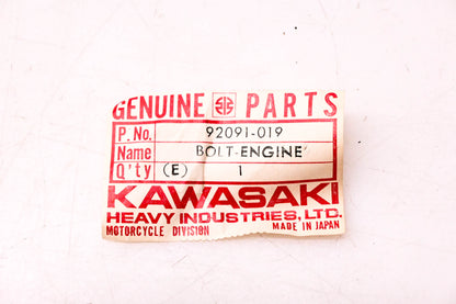 New OEM Kawasaki 92091-019 Engine Mount Bolt 10X274 NOS