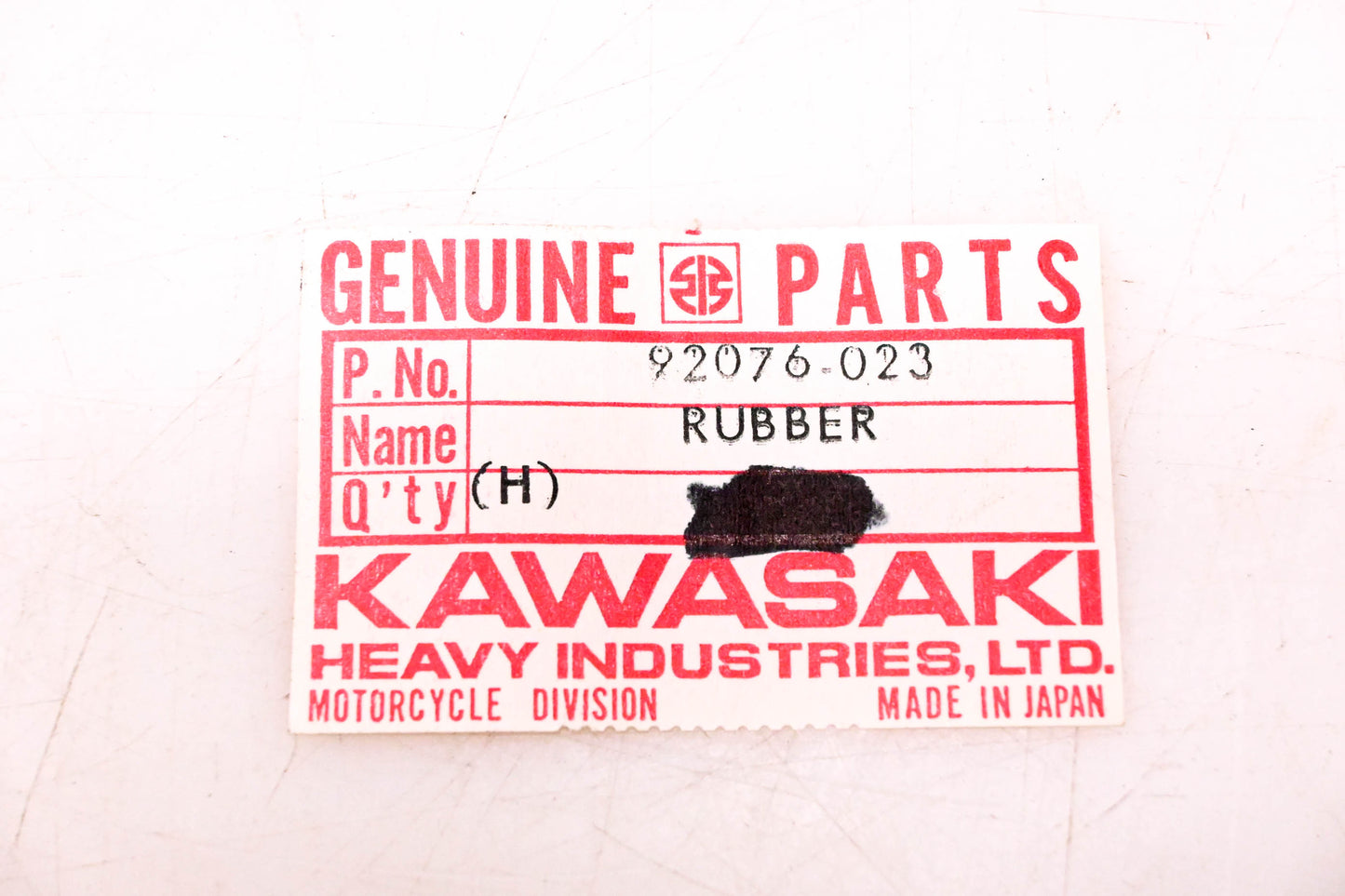 New OEM Kawasaki 92076-023 Rubber Footrest NOS