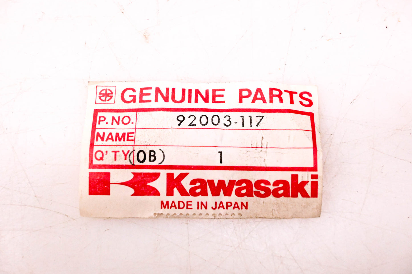 New OEM Kawasaki 92003-117 Change Pedal Bolt NOS