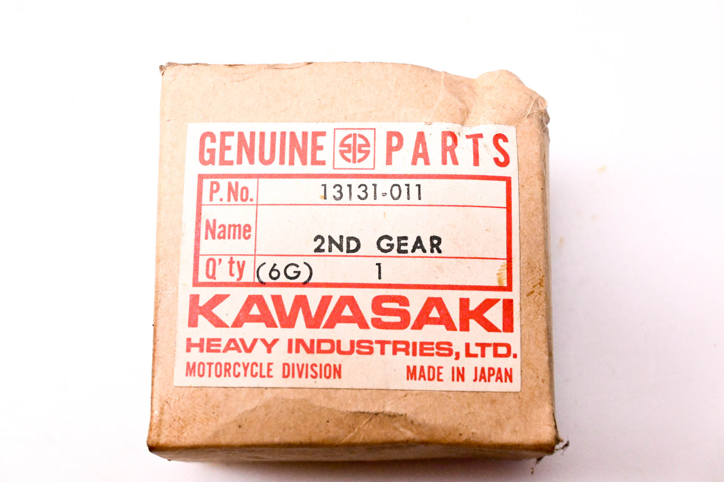New OEM Kawasaki 13131-011 Output Shaft Second Gear NOS