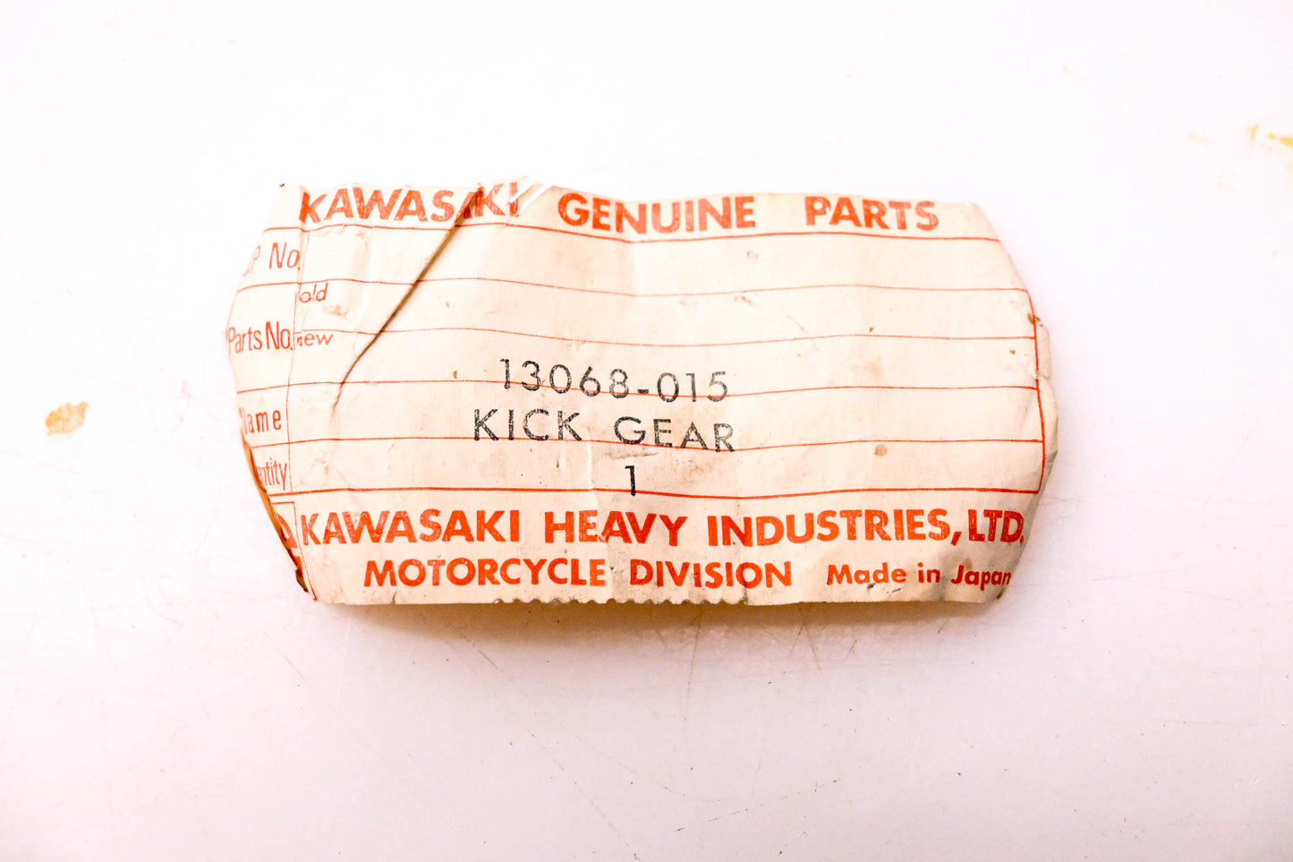 New OEM Kawasaki 13068-015 Kickstart Gear NOS