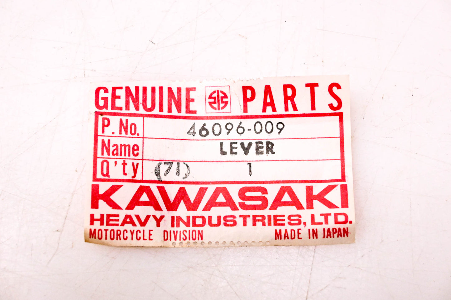 New OEM Kawasaki 46096-009 Starter Lever NOS