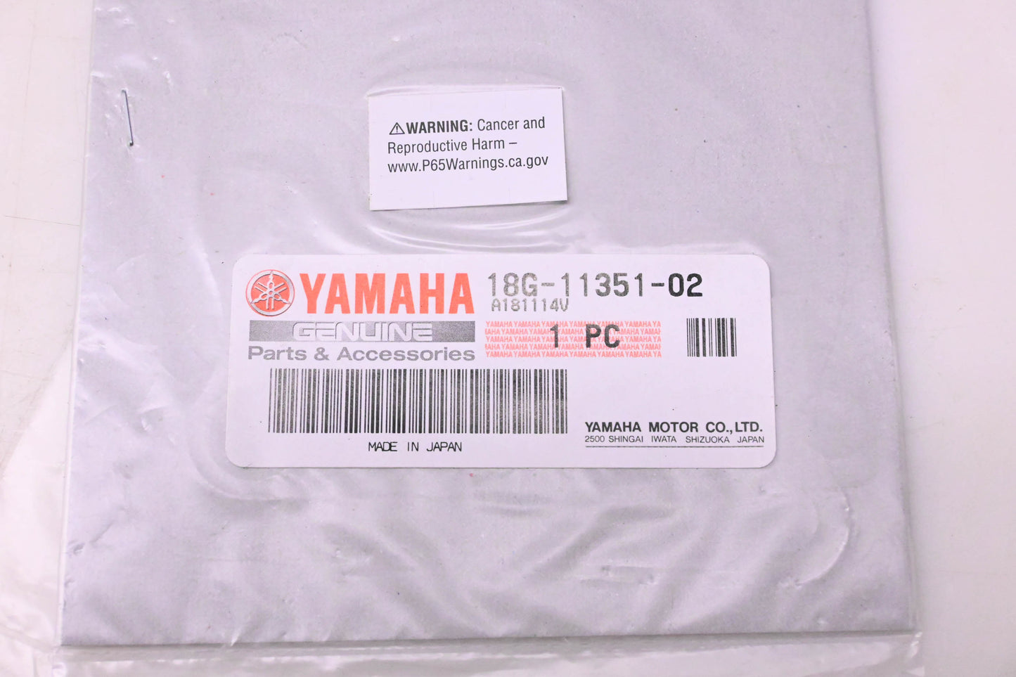 New OEM Yamaha 18G-11351-02-00 Cylinder Gasket NOS