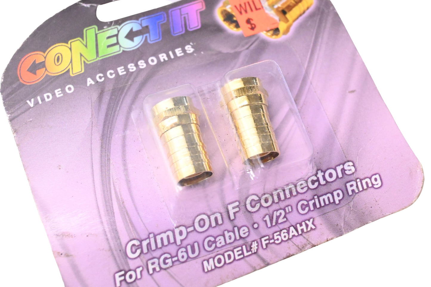 Conect It F-56AHX Crimp-On F Connector Kit NOS