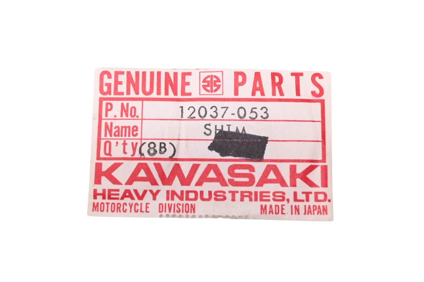 New OEM Kawasaki 12037-053 Valve Tappet Shim 2.30T NOS