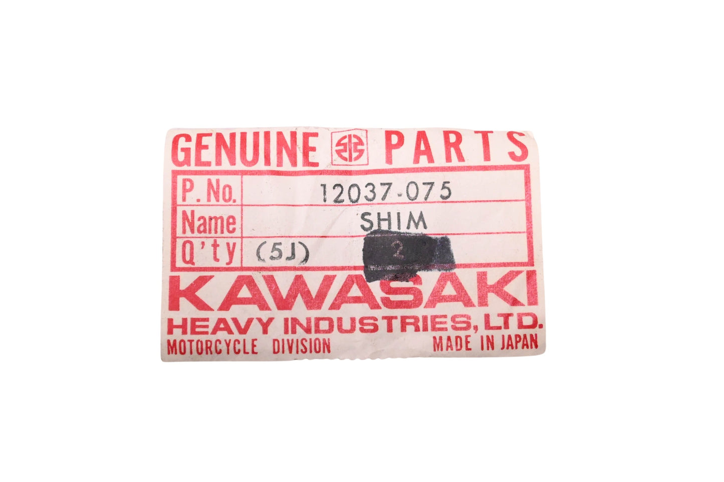 New OEM Kawasaki 12037-075 Valve Tappet Shim 3.40T NOS