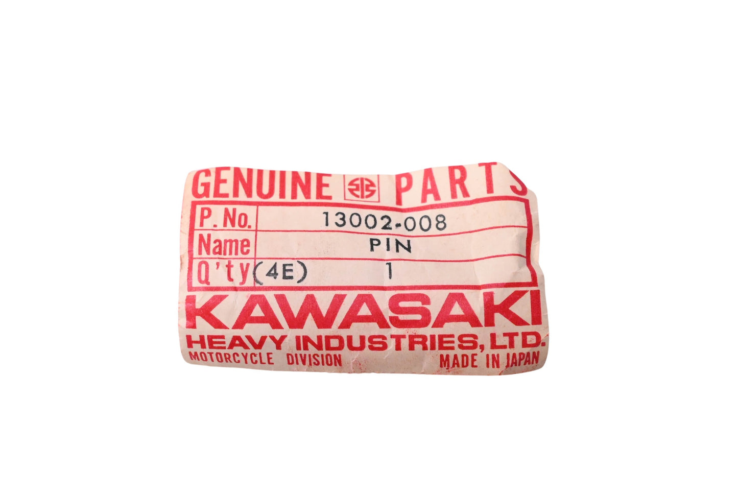 New OEM Kawasaki 13002-008 Piston Pin NOS
