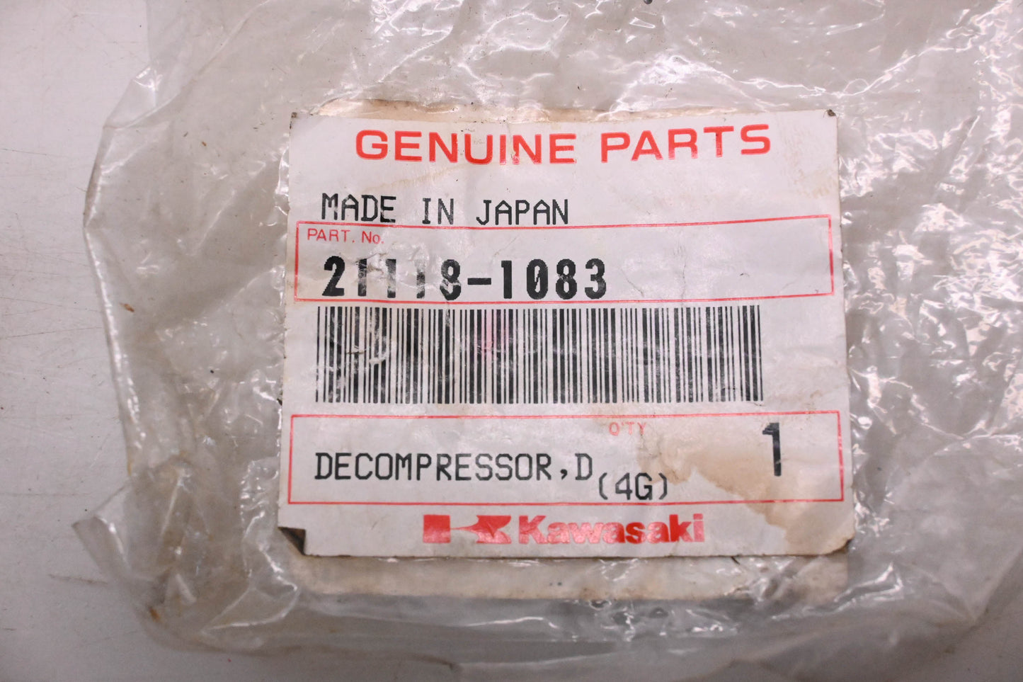 New OEM Kawasaki 21118-1083 Camshaft Decompressor NOS