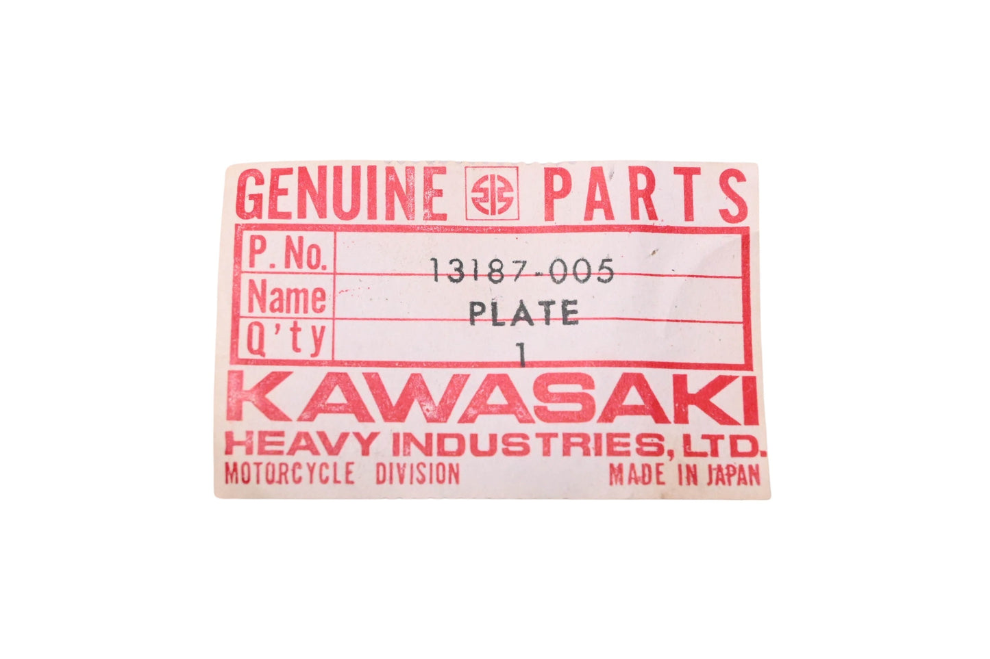 New OEM Kawasaki 13187-005 Clutch Spring Plate NOS
