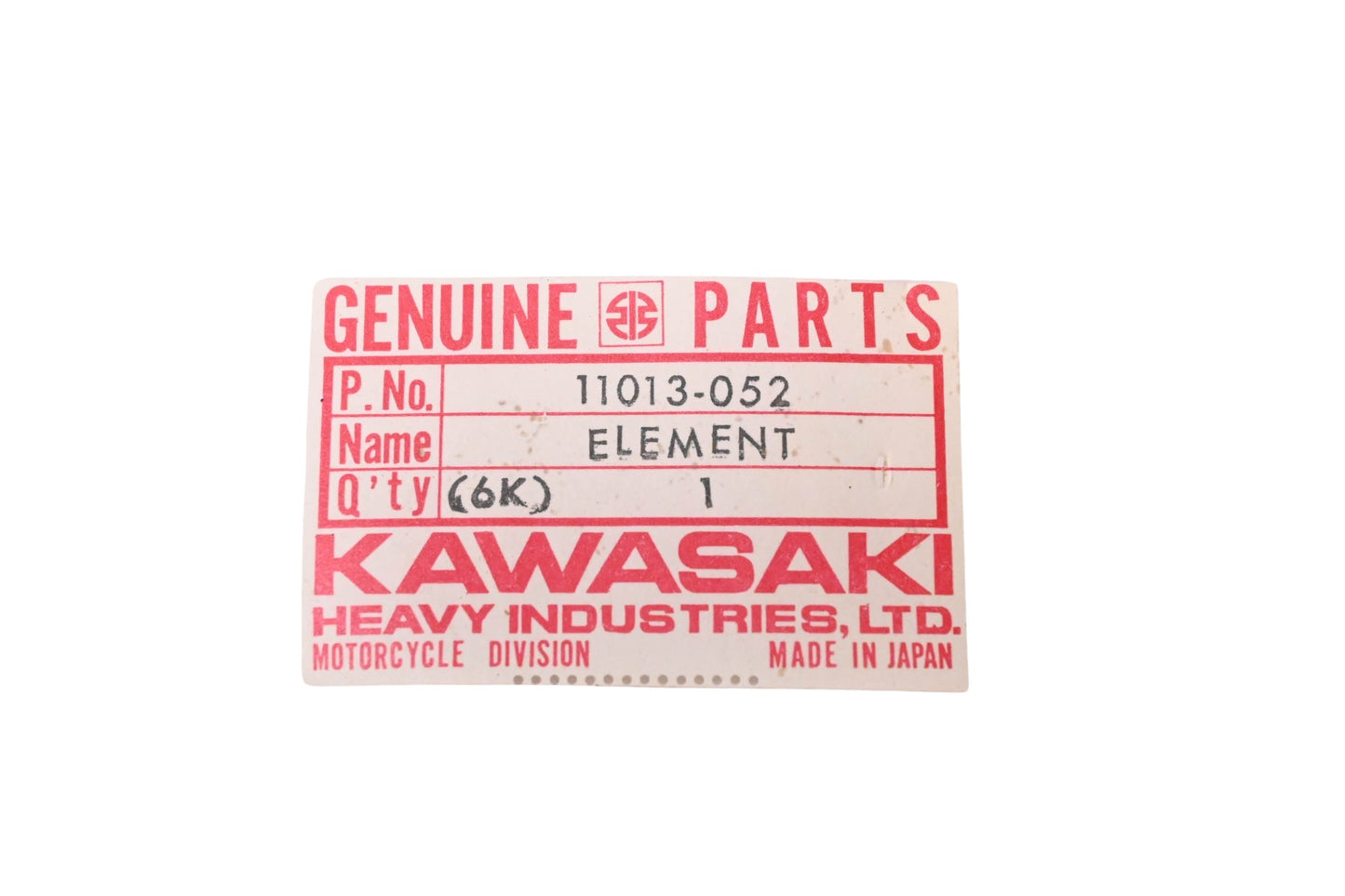 New OEM Kawasaki 11013-052 Air Filter Element NOS
