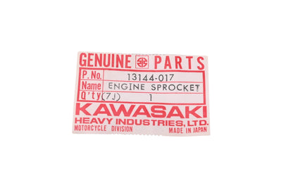 New OEM Kawasaki 13144-017 Engine Sprocket NOS