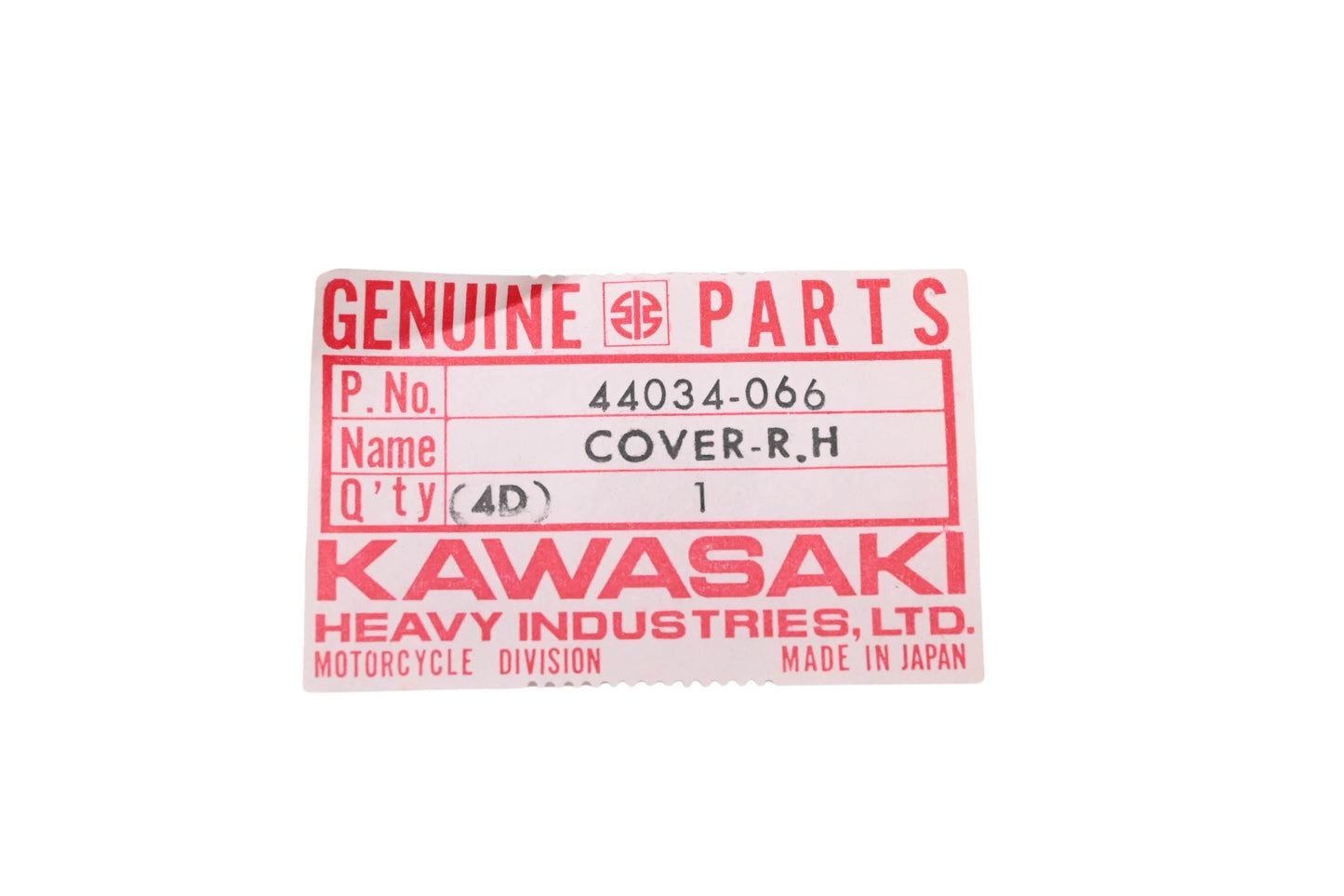 New OEM Kawasaki 44034-066 Right Fork Cover NOS