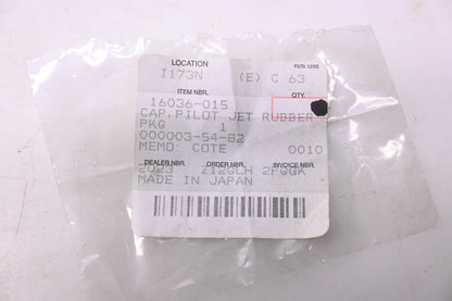 New OEM Kawasaki 16036-015 Rubber Pilot Jet Cap NOS