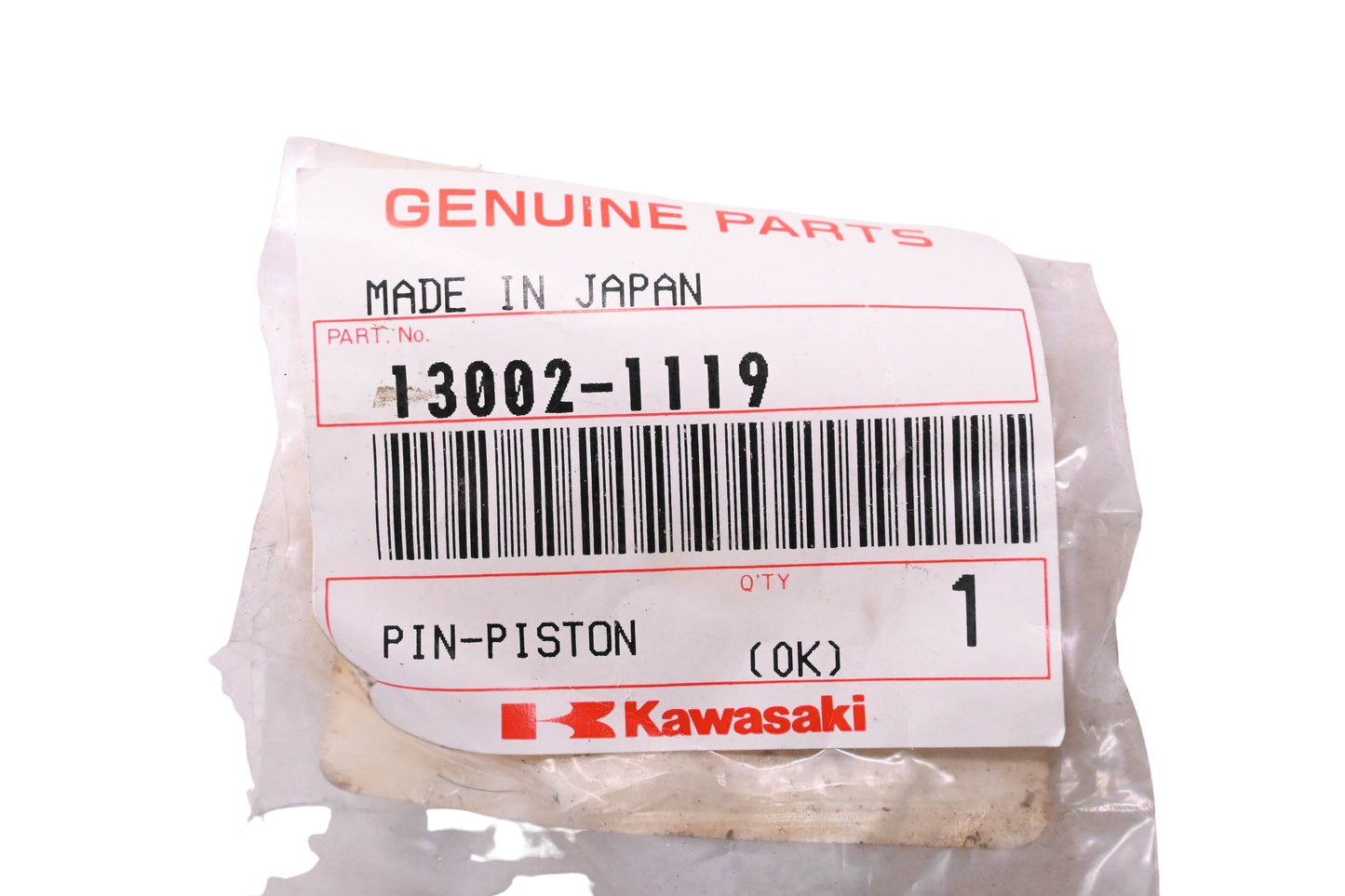 New OEM Kawasaki 13002-1119 Piston Pin NOS