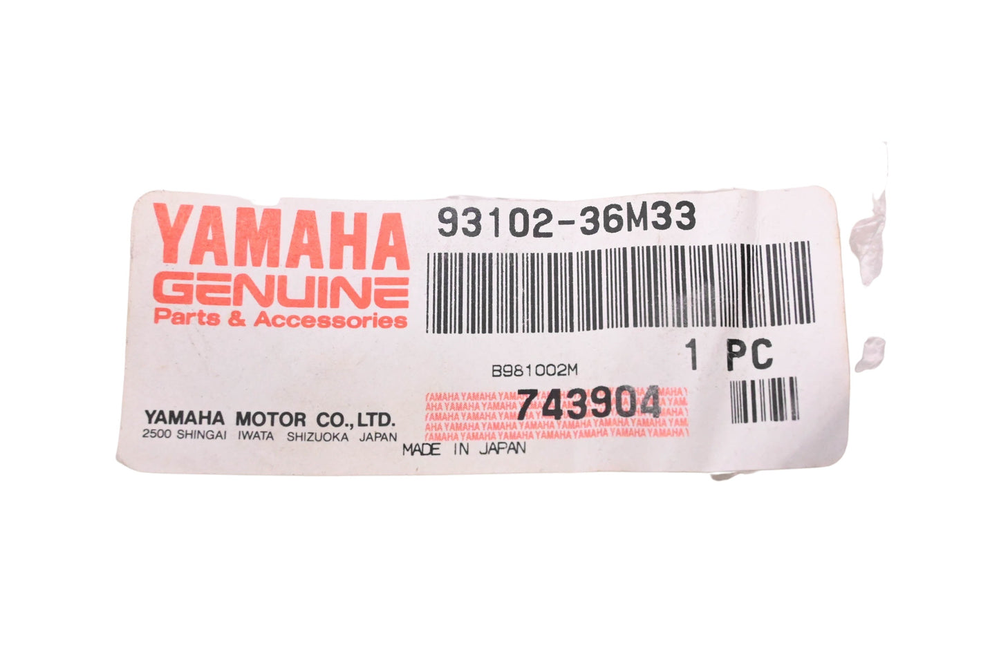New OEM Yamaha 93102-36M33-00 Crankshaft Oil Seal NOS