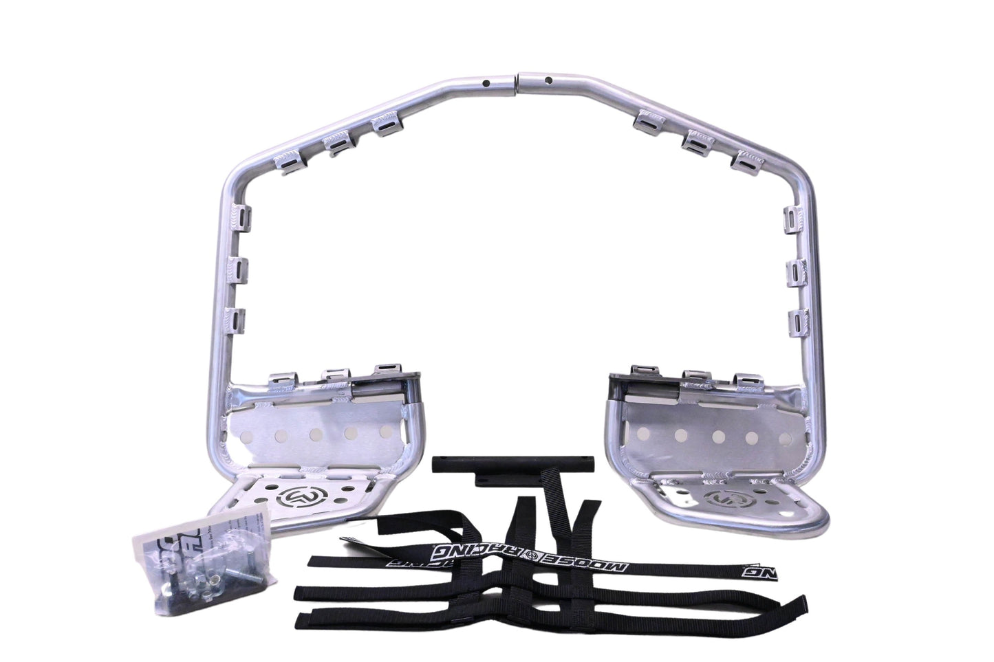 Moose Racing 0530-0270 Heel Guard Nerf Bar Kit & Black Webbing Raptor 350 NOS