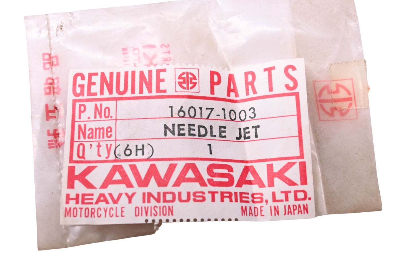 New OEM Kawasaki 16017-1003 Needle Jet NOS