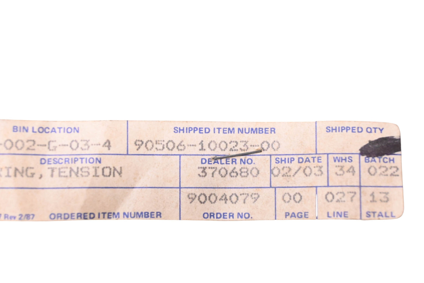 New OEM Yamaha 90506-10023-00 Tension Spring NOS