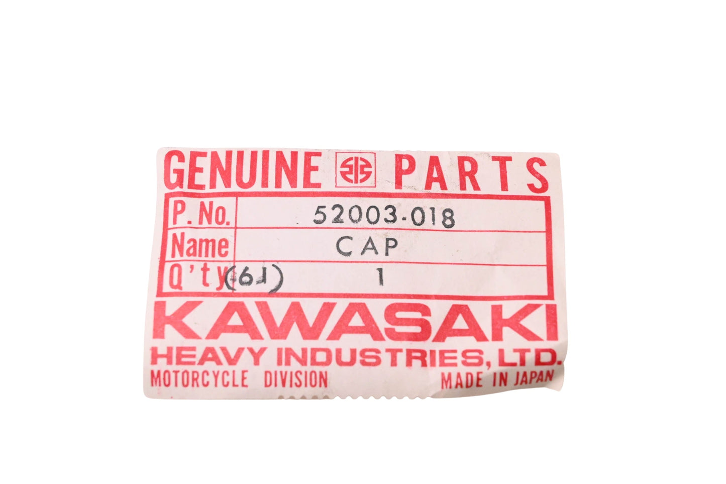 New OEM Kawasaki 52003-018 Oil Tank Cap NOS