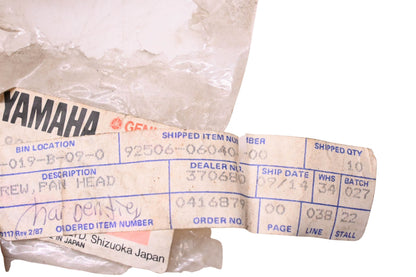 New OEM Yamaha 92506-06040-00 Pan Head Screw NOS