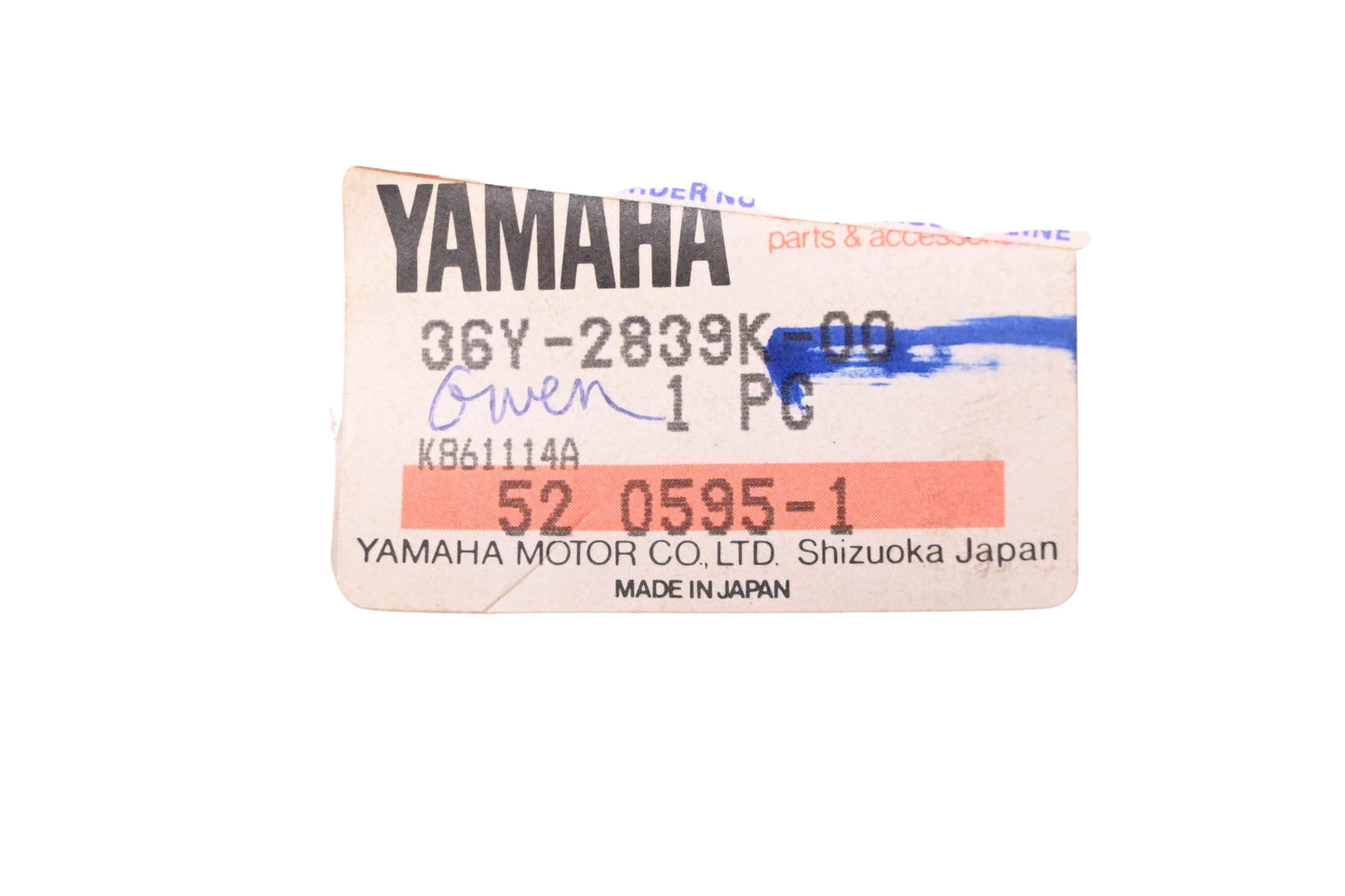 New OEM Yamaha 36Y-2839K-00-00 Lid NOS
