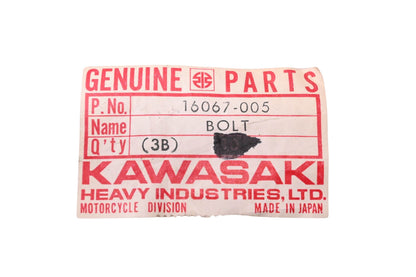 New OEM Kawasaki 16067-005 Carburetor Bolt NOS