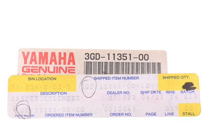 New OEM Yamaha 3GD-11351-00-00 Cylinder Base Gasket NOS