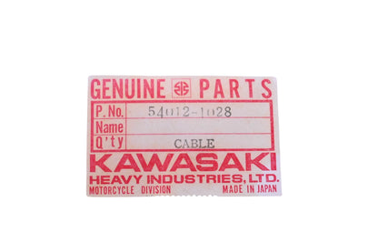 New OEM Kawasaki 54012-1028 Throttle Cable NOS
