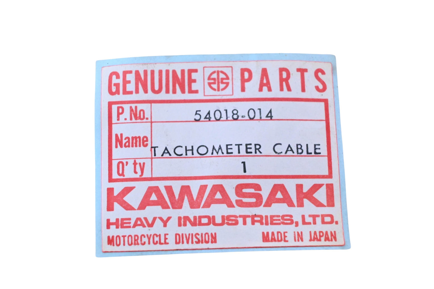 New OEM Kawasaki 54018-014 Tachometer Cable NOS