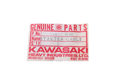 New OEM Kawasaki 54017-039 Starter Cable NOS