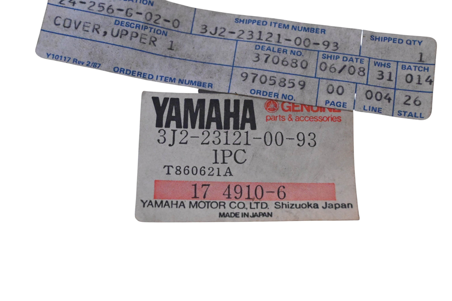 New OEM Yamaha 3J2-23121-00-93 Left Headlight Bracket NOS