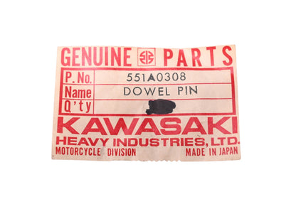 New OEM Kawasaki 551A0308 Dowel Pin NOS