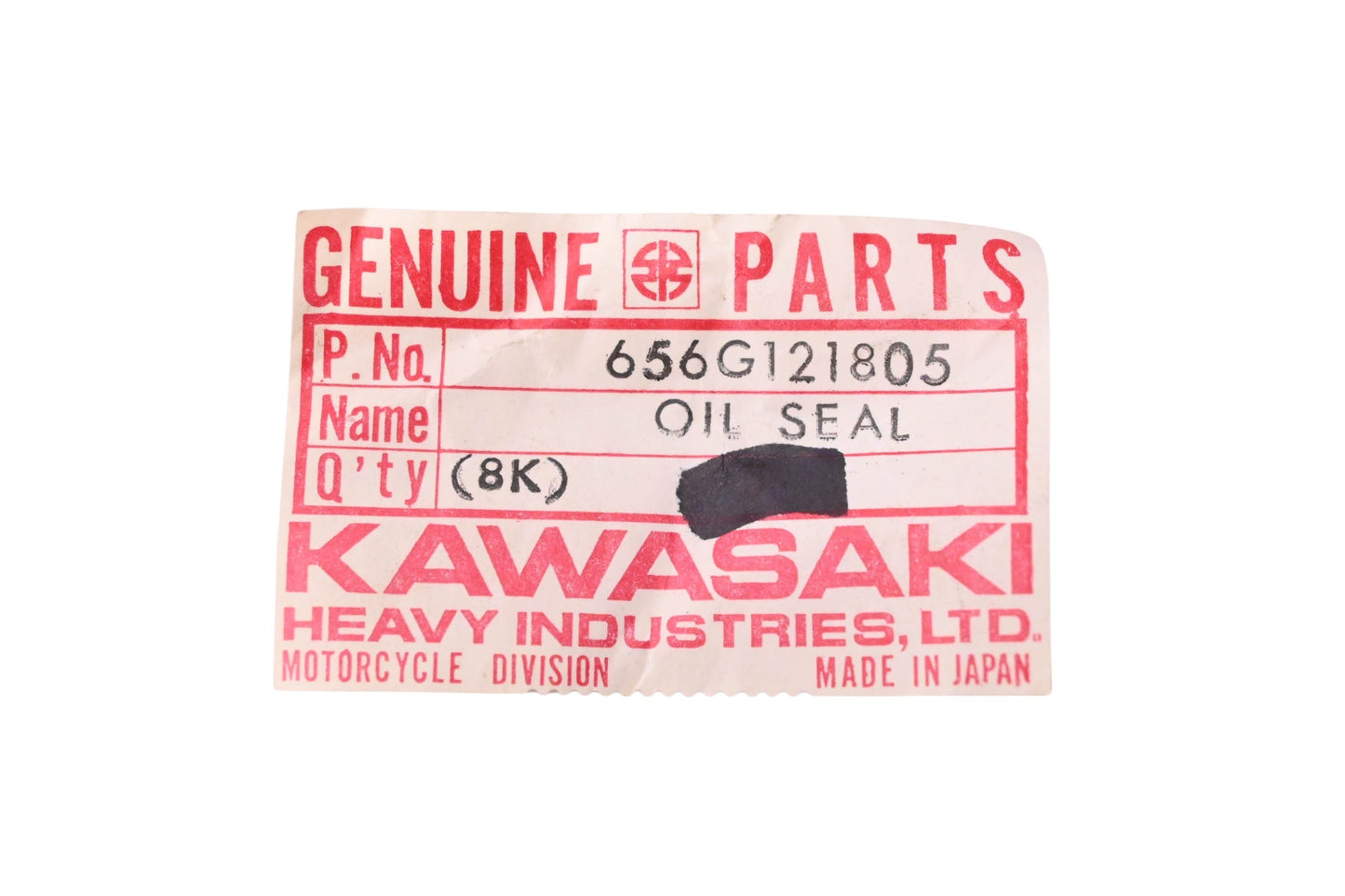 New OEM Kawasaki 656G121805 Oil Seal NOS