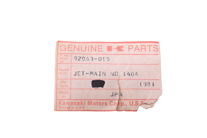 New OEM Kawasaki 92063-015 Main Jet 140A NOS
