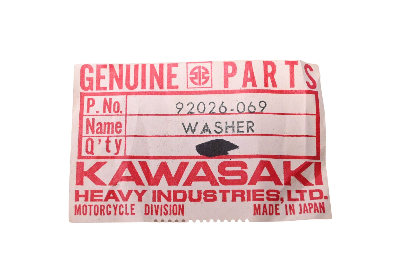 New OEM Kawasaki 92026-069 Connecting Rod Side Washer NOS