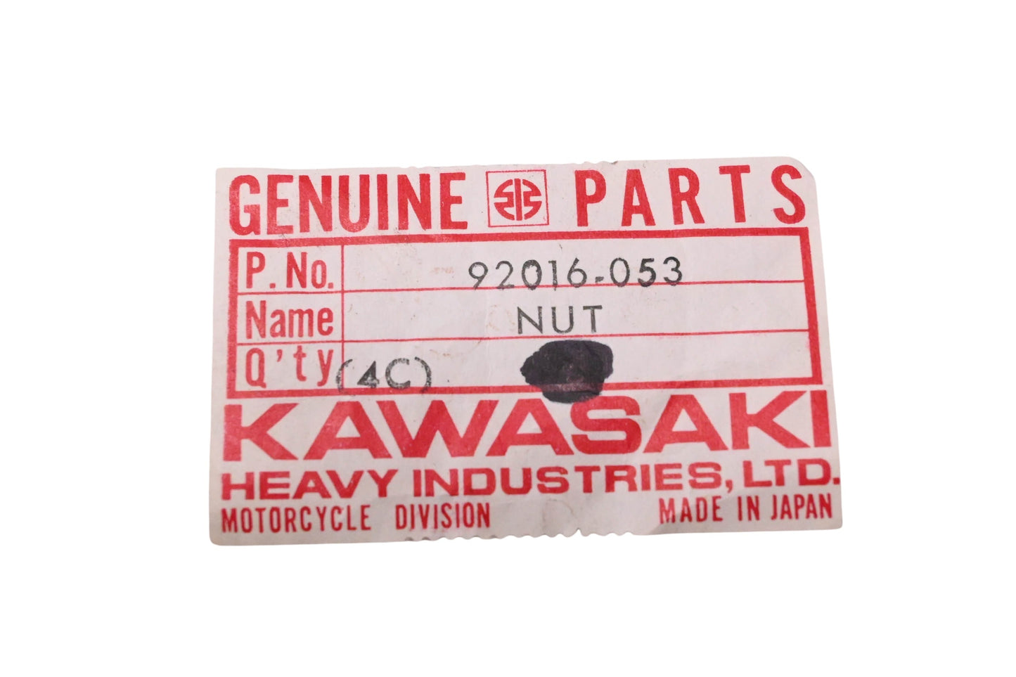 New OEM Kawasaki 92016-053 Connecting Rod Nuts Qty 2 NOS