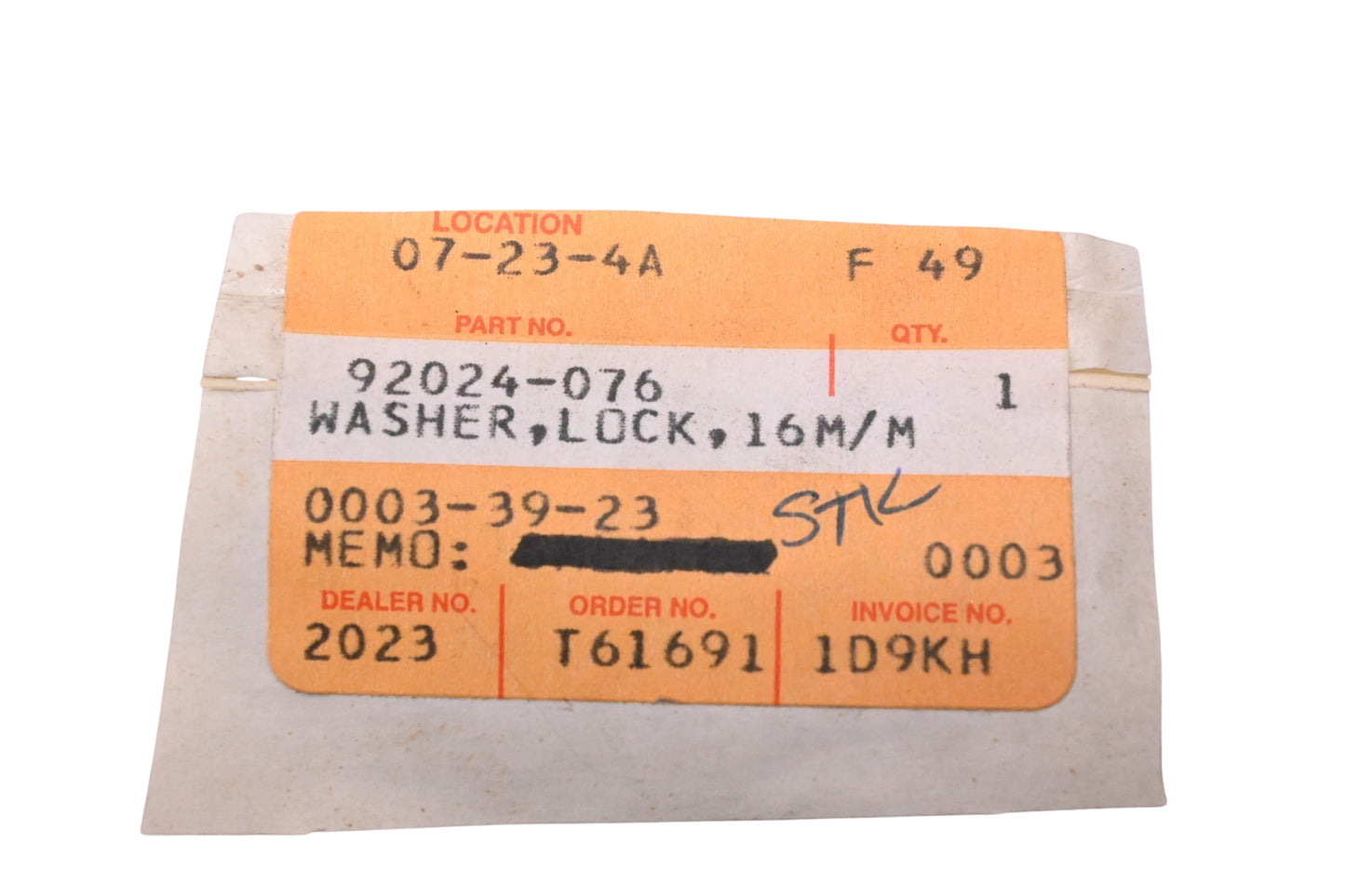 New OEM Kawasaki 92024-076 Lock Washer NOS