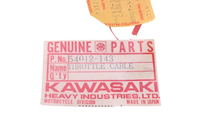 New OEM Kawasaki 54012-143 Throttle Cable NOS