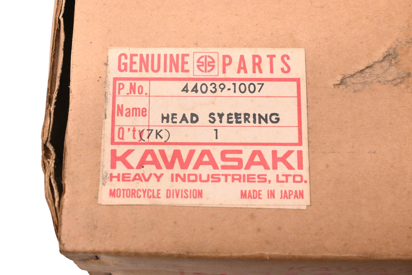 New OEM Kawasaki 44039-1007 Flat Black Steering Stem Upper Triple Tree Clamp NOS