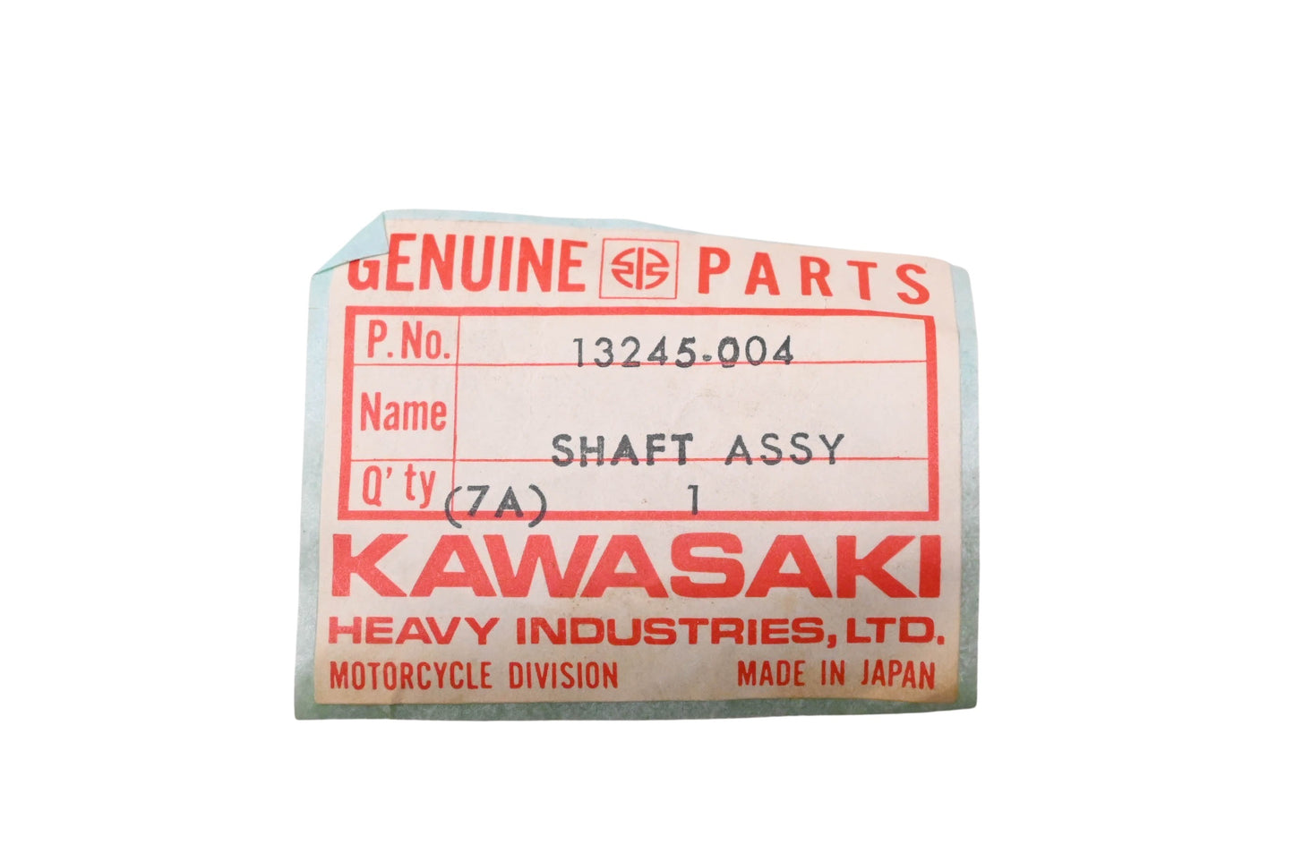 New OEM Kawasaki 13245-004 Kick Starter Shaft NOS