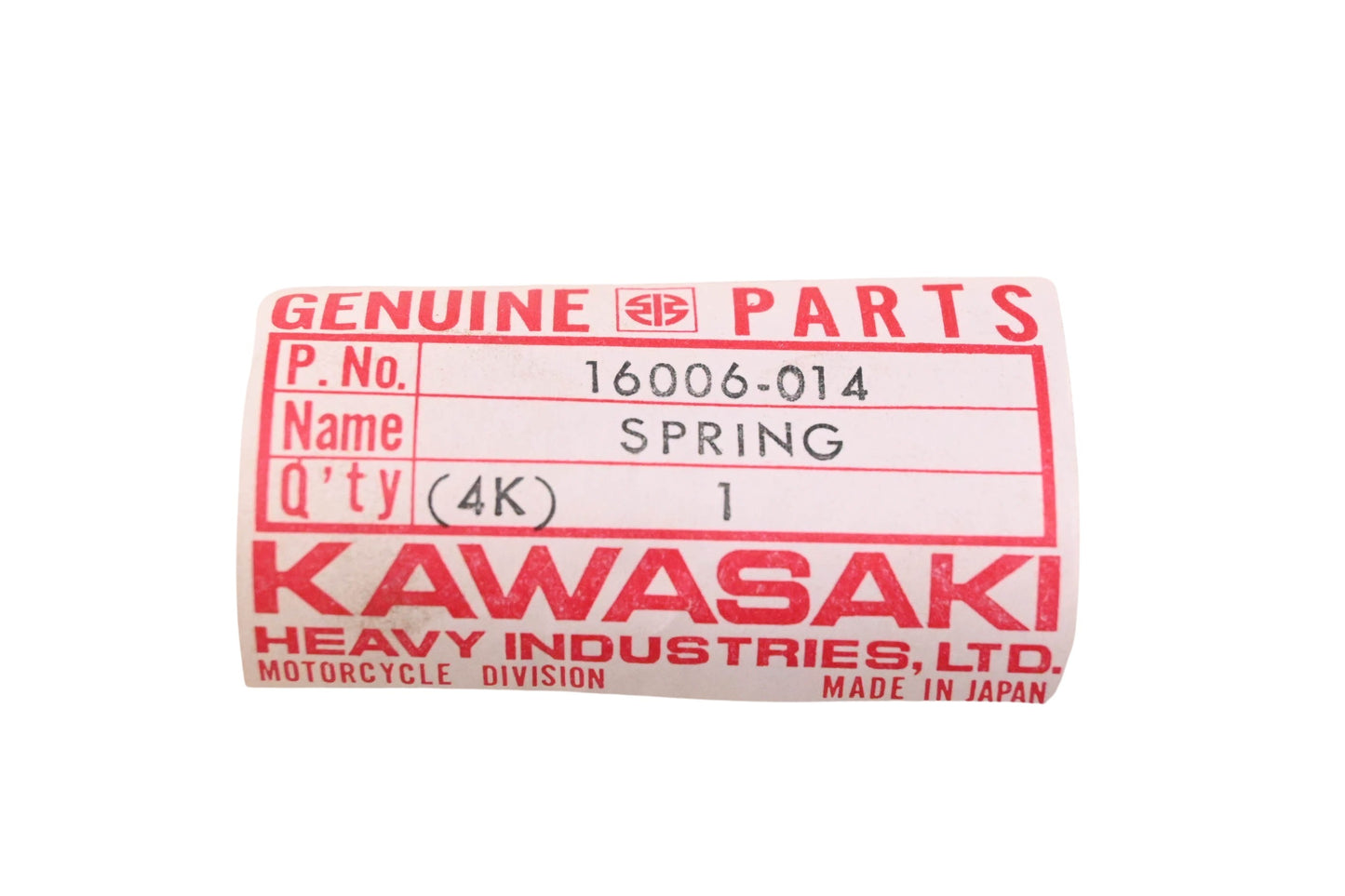 New OEM Kawasaki 16006-014 Throttle Valve Spring NOS