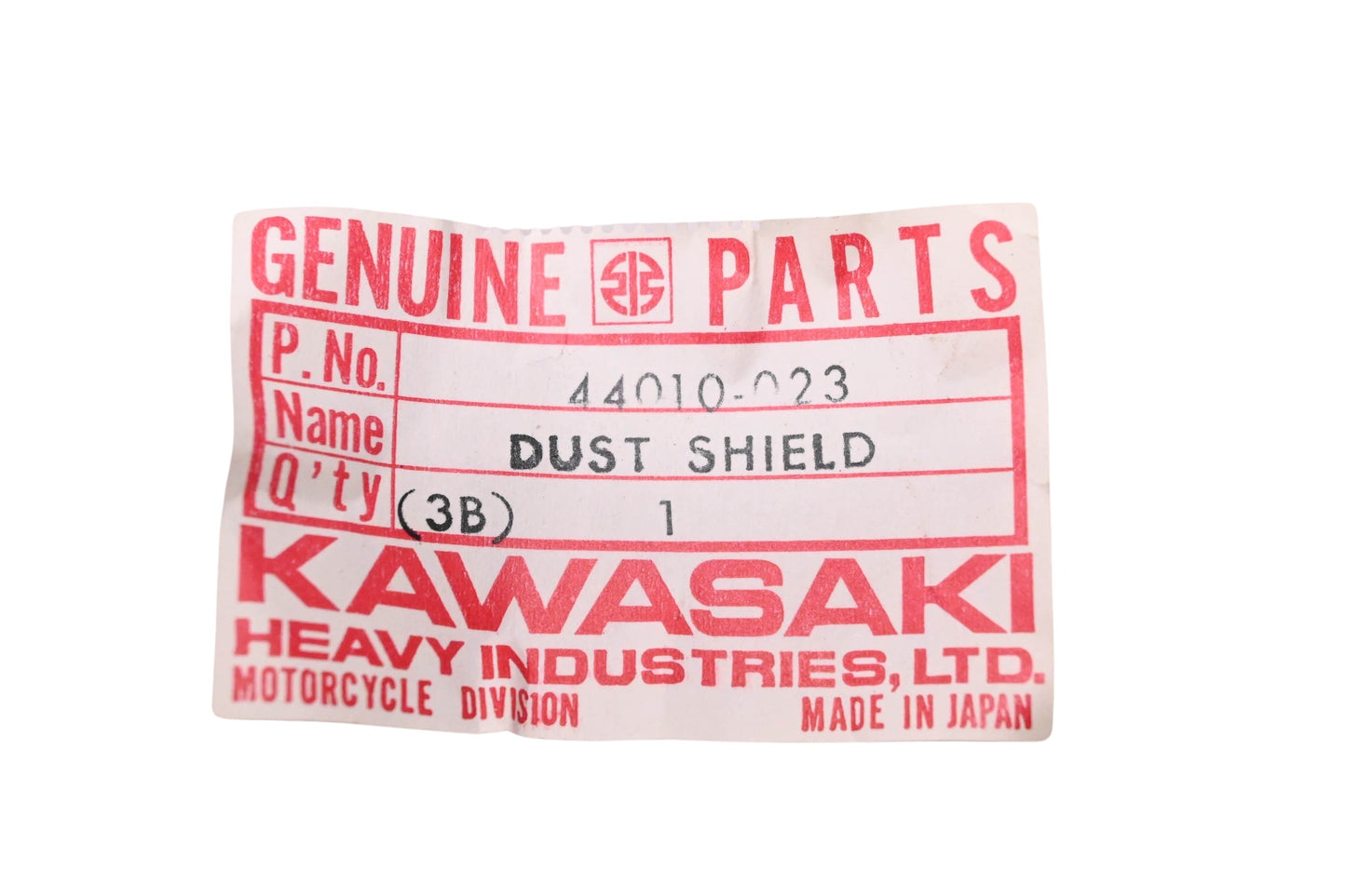 New OEM Kawasaki 44010-023 Dust Shield NOS