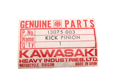 New OEM Kawasaki 13075-003 Kickstarter Pinion NOS
