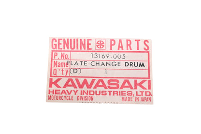 New OEM Kawasaki 13169-005 Change Drum Position Plate NOS