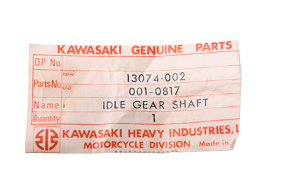 New OEM Kawasaki 13074-002 Idle Gear Shaft NOS