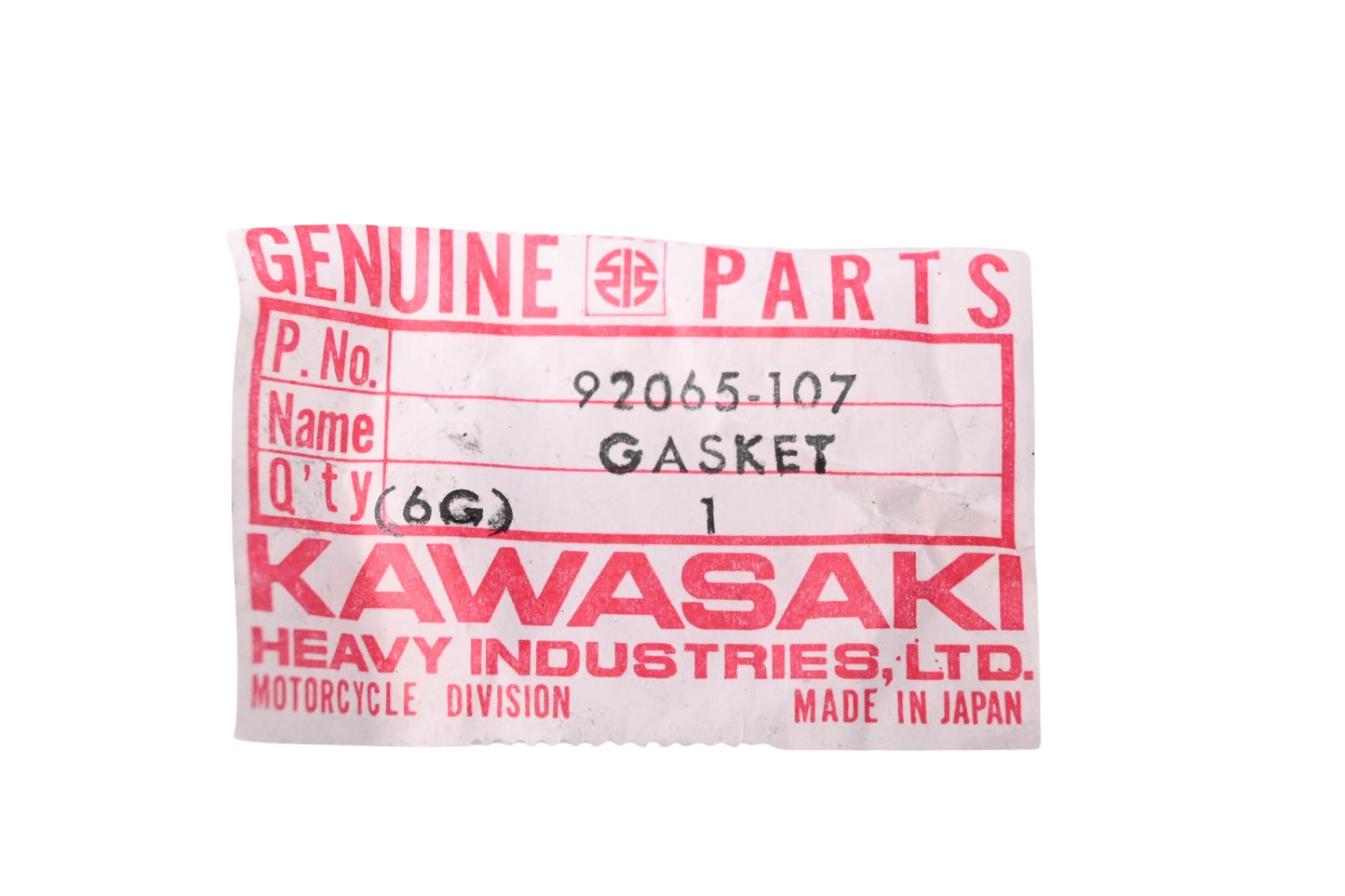 New OEM Kawasaki 92065-107 Muffler Connector Gasket NOS